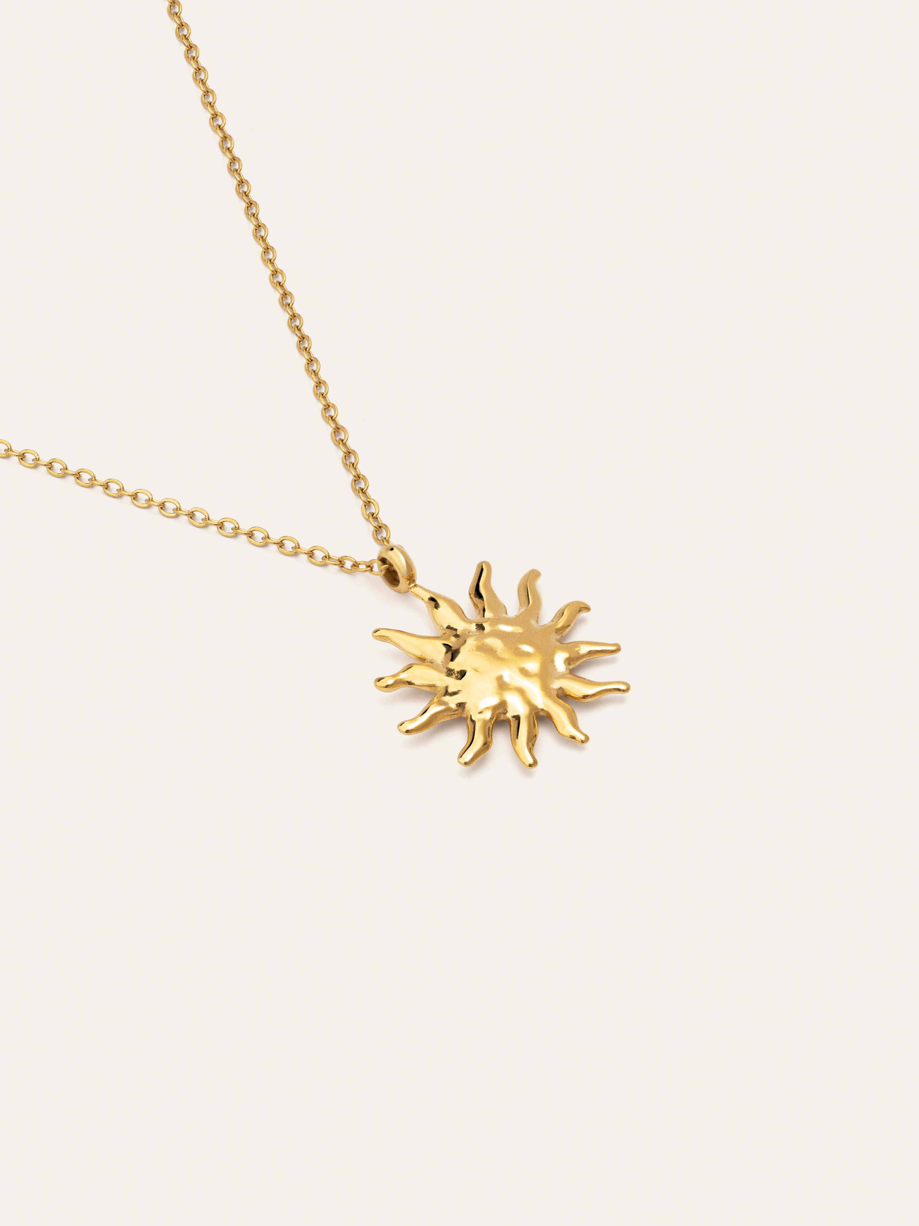 Collar Sun Light Acero Baño Oro