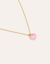 Halskette Sweet Heart Pink Stone Vergoldet