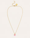 Halskette Sweet Heart Pink Stone Vergoldet