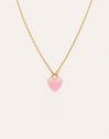 Halskette Sweet Heart Pink Stone Vergoldet