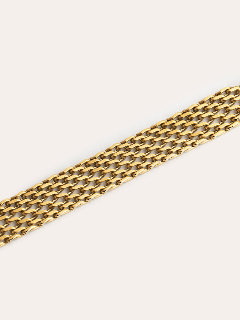 Tape Choker Edelstahl, vergoldet