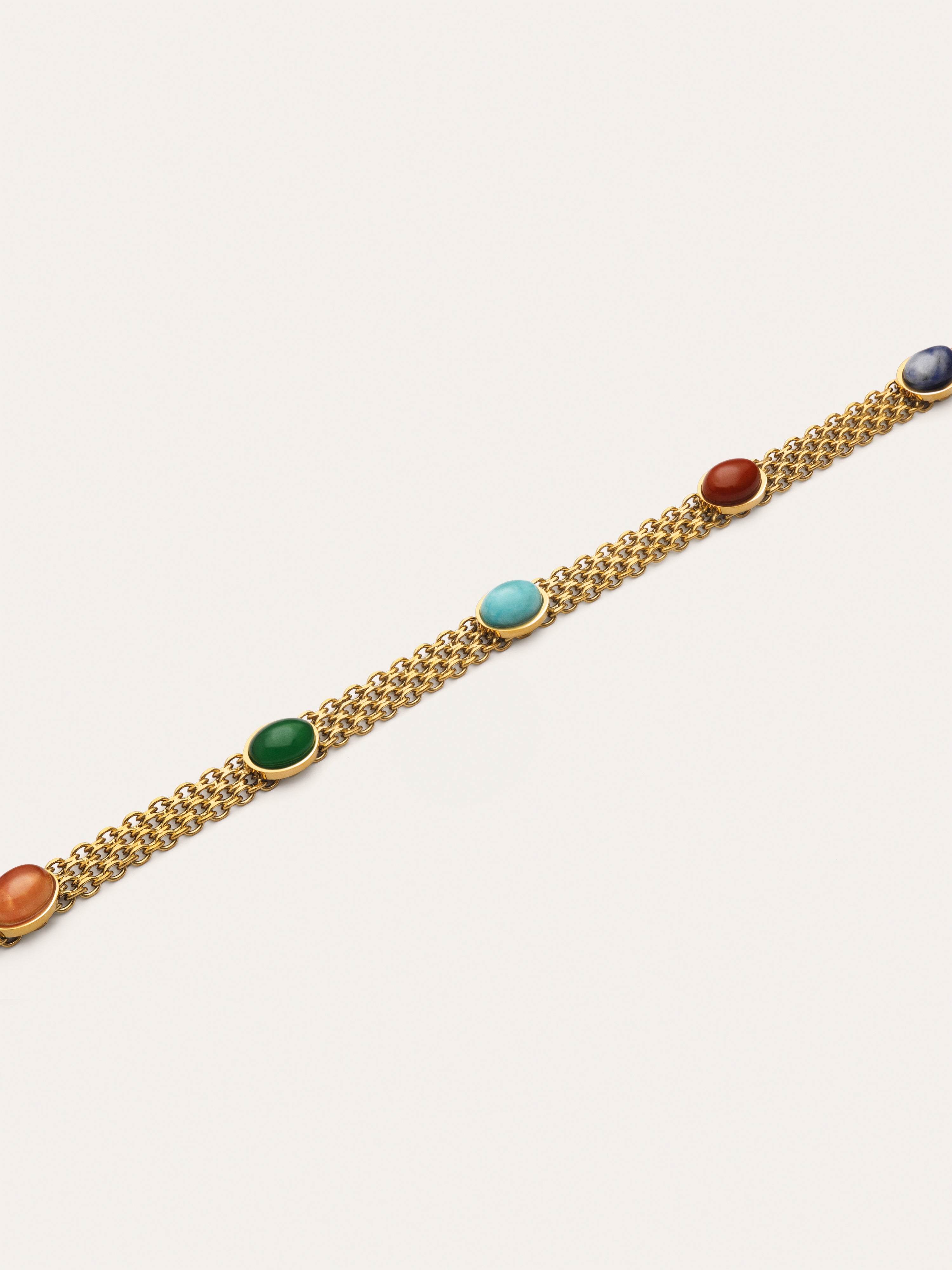 Tape Stones Choker Edelstahl vergoldet