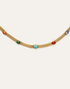 Tape Stones Choker Edelstahl vergoldet