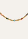 Tape Stones Choker Edelstahl vergoldet
