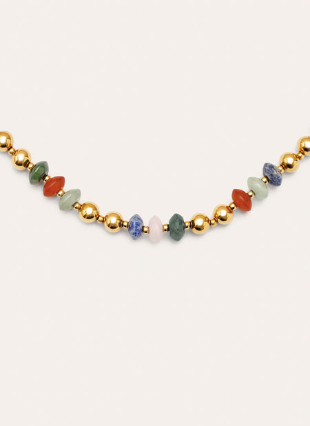 Collar Winter Bomb Acero Baño Oro