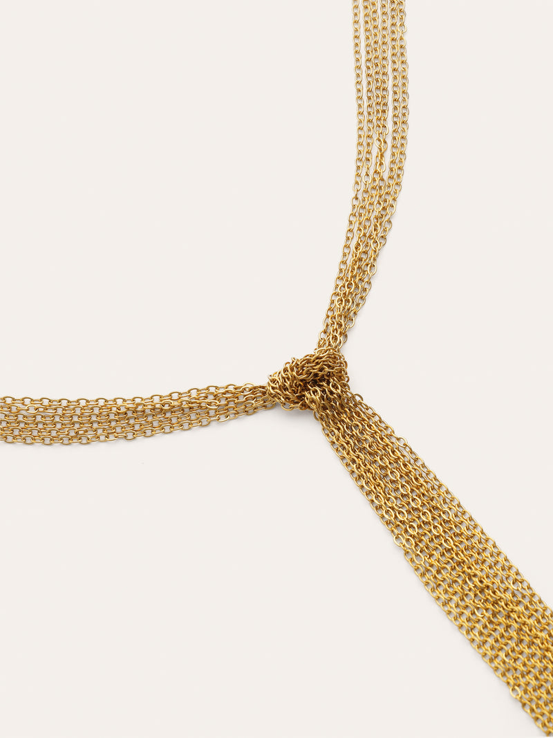 Y Chains Halskette Edelstahl, vergoldet