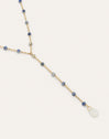 Collar Y Cianita Stones Acero Baño Oro