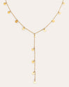 Y Mini Moon Stainless Steel Gold Necklace