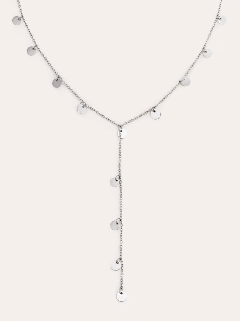 Y Mini Moon Halskette Edelstahl