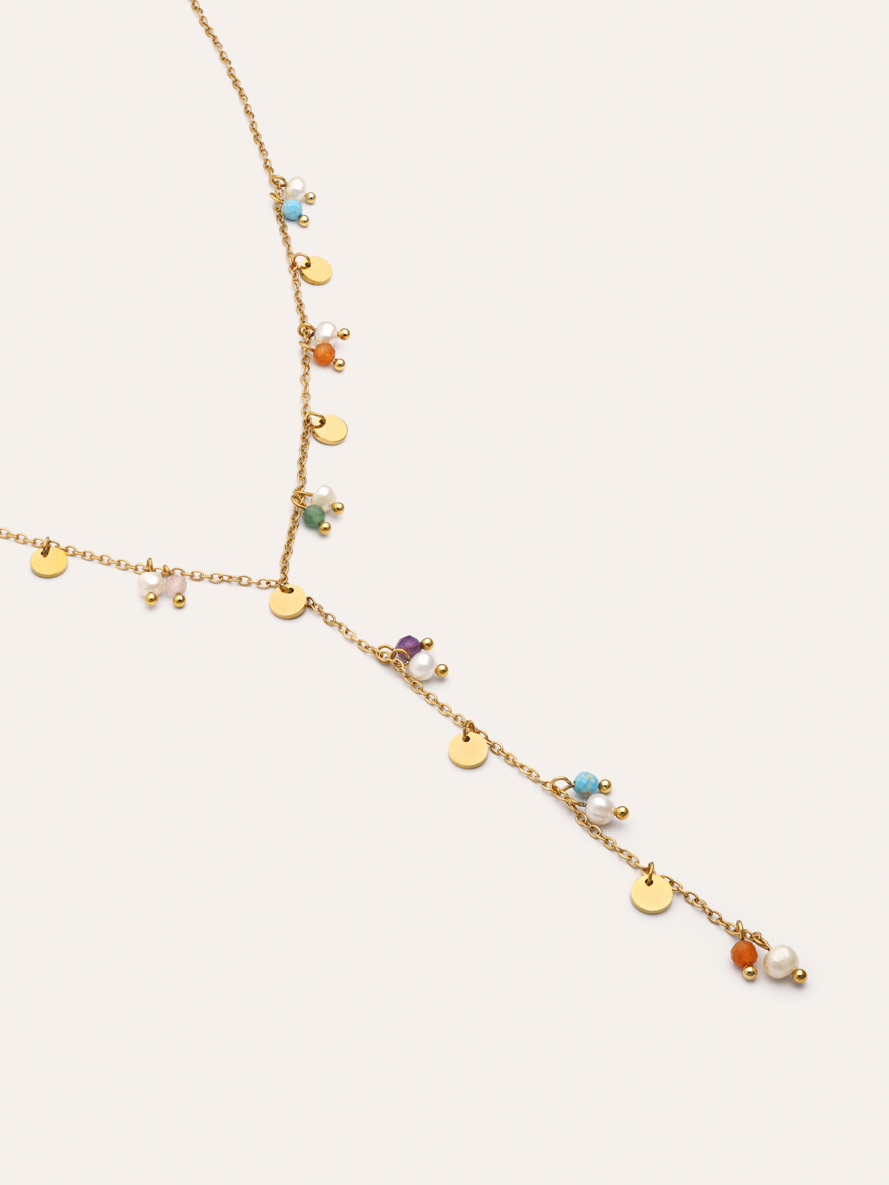 Halskette Y Shamira aus Stahl mit 18kt Goldbeschichtung