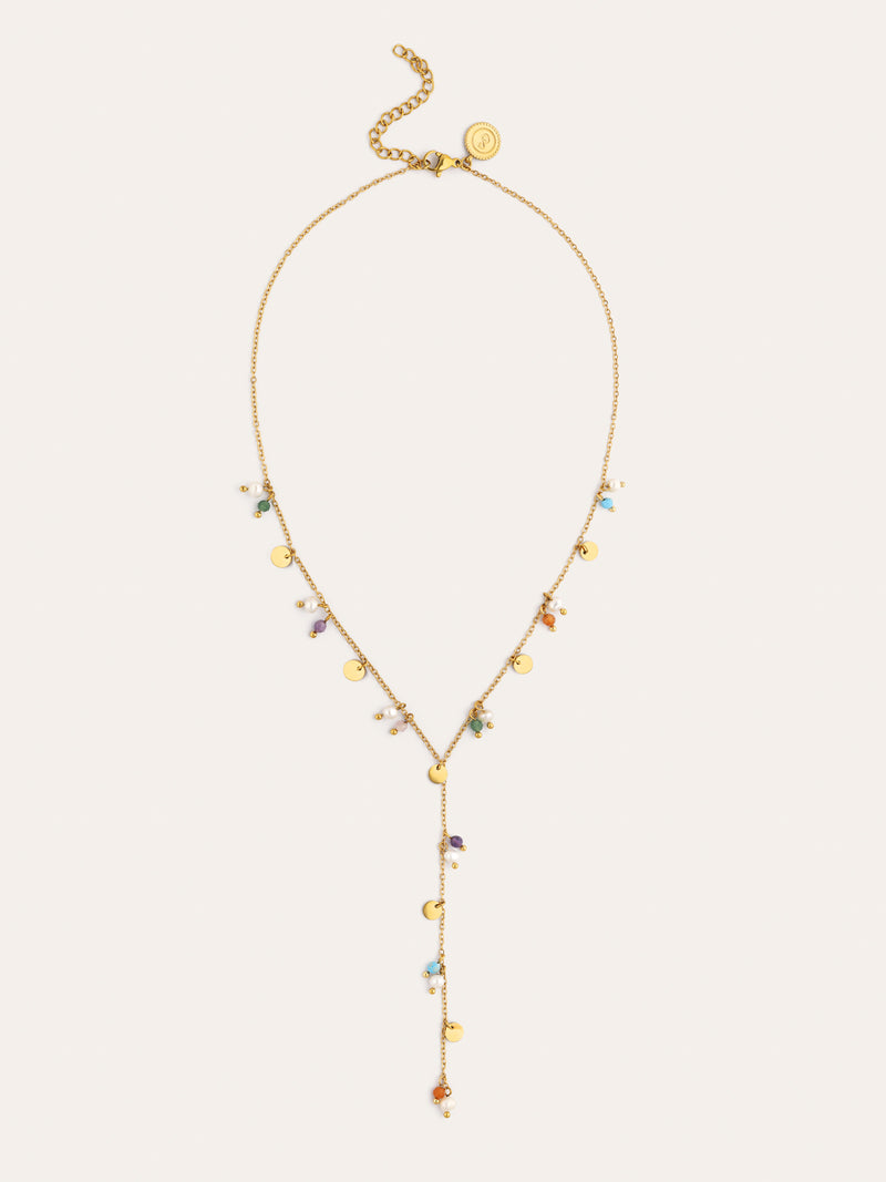 Halskette Y Shamira aus Stahl mit 18kt Goldbeschichtung