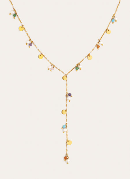 Halskette Y Shamira aus Stahl mit 18kt Goldbeschichtung