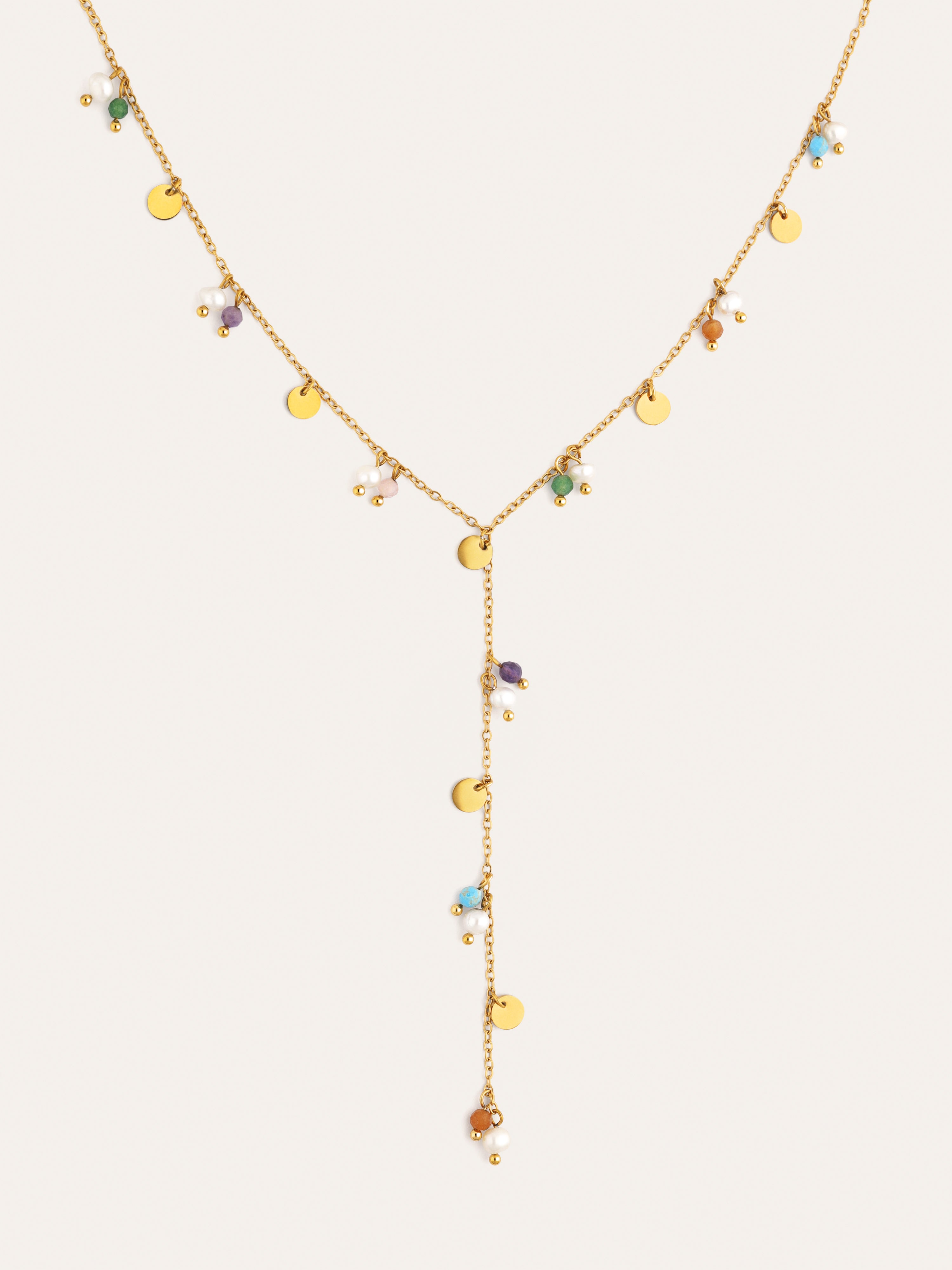 Halskette Y Shamira aus Stahl mit 18kt Goldbeschichtung