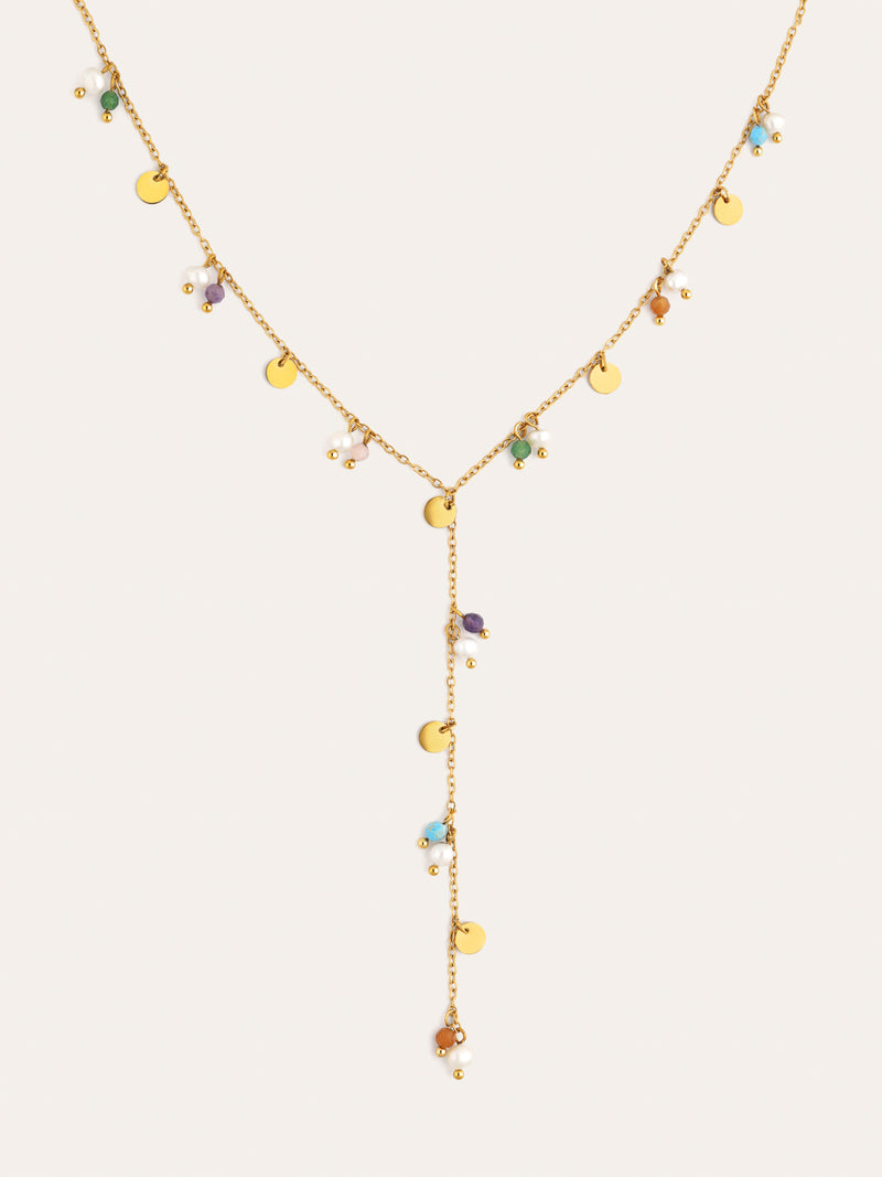 Halskette Y Shamira aus Stahl mit 18kt Goldbeschichtung