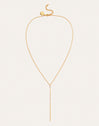 Gold-Plated Stick Y Necklace Sparks