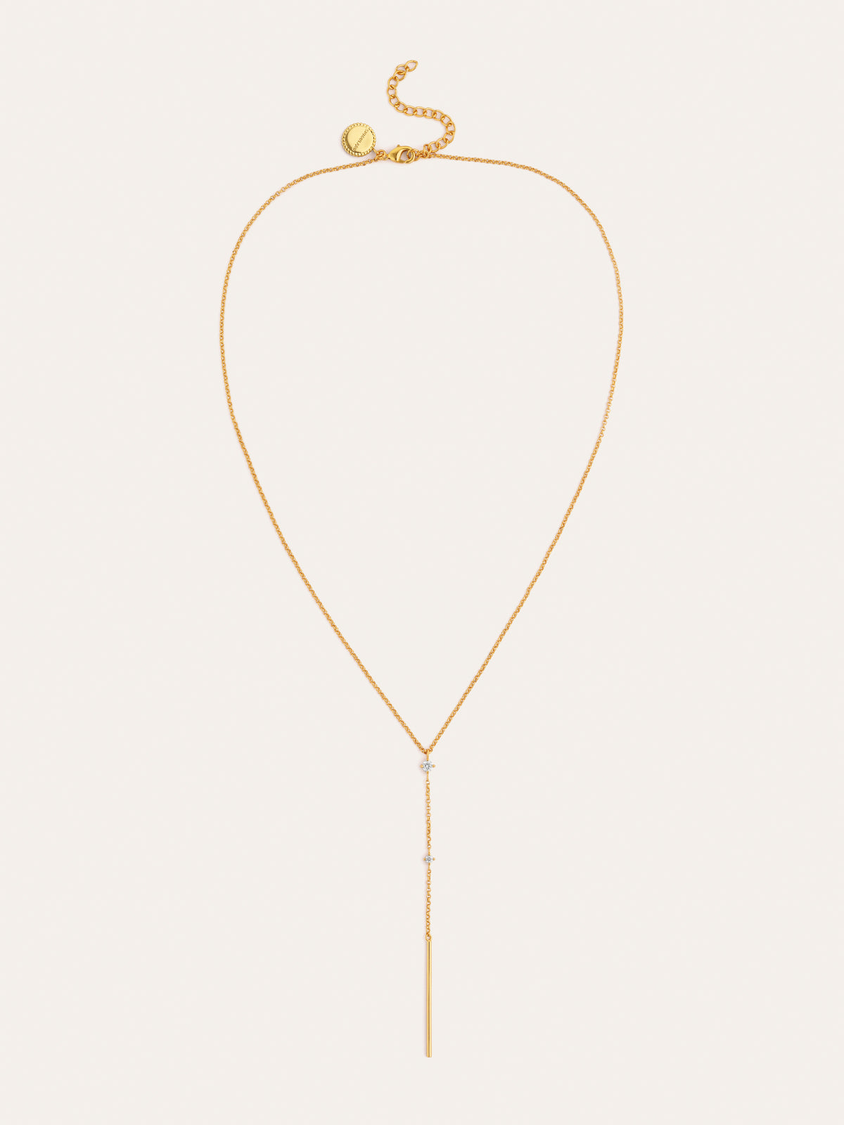 Gold-Plated Stick Y Necklace Sparks