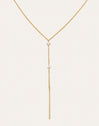 Gold-Plated Stick Y Necklace Sparks - vista 4