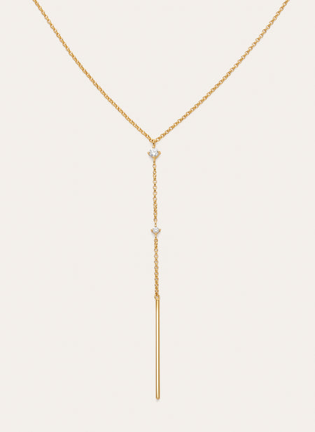 Collar Y Sparks Stick Baño Oro