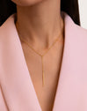 Y Stick Gold Necklace