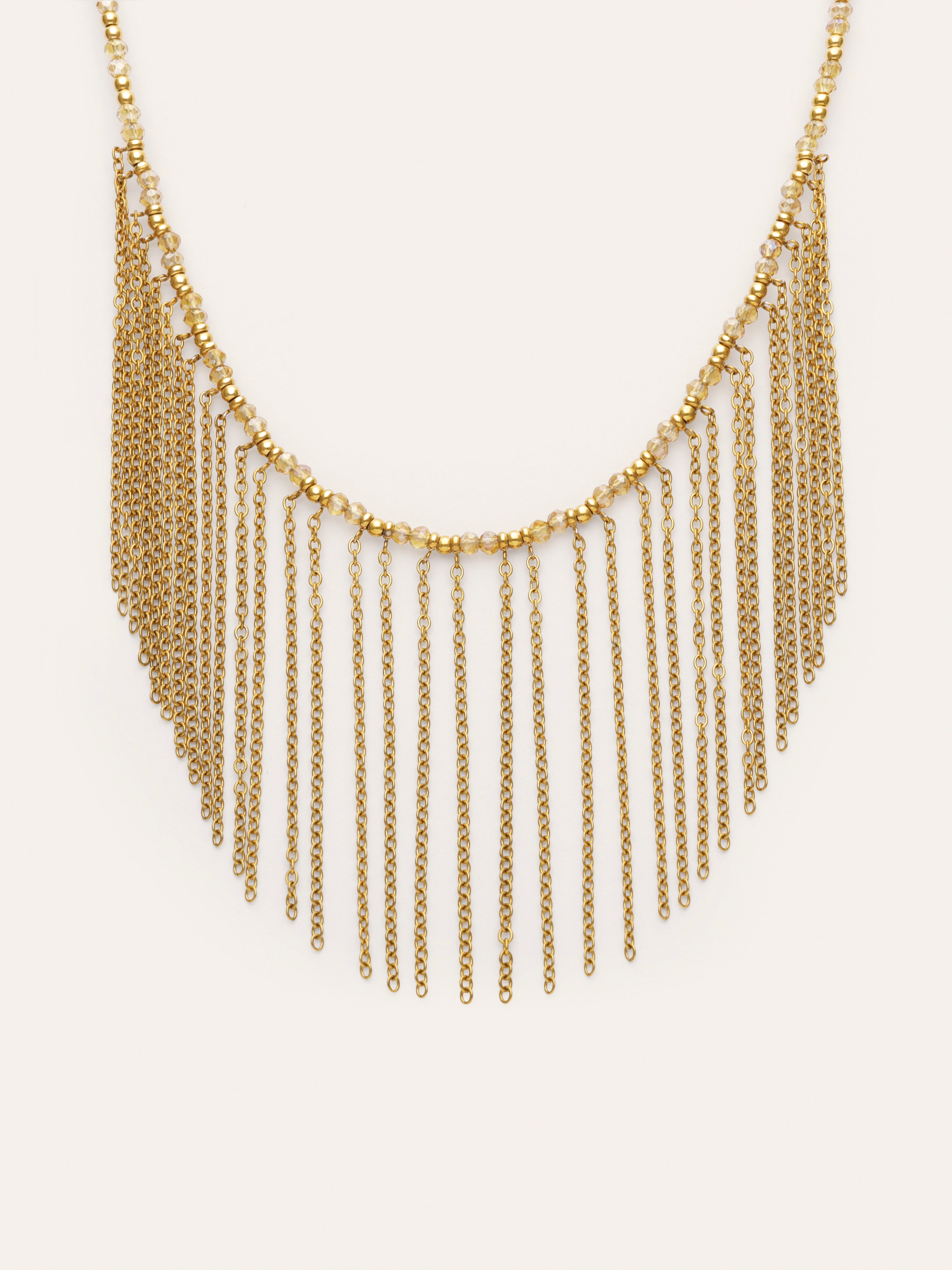 Collar Zafira Champagne Acero Baño Oro