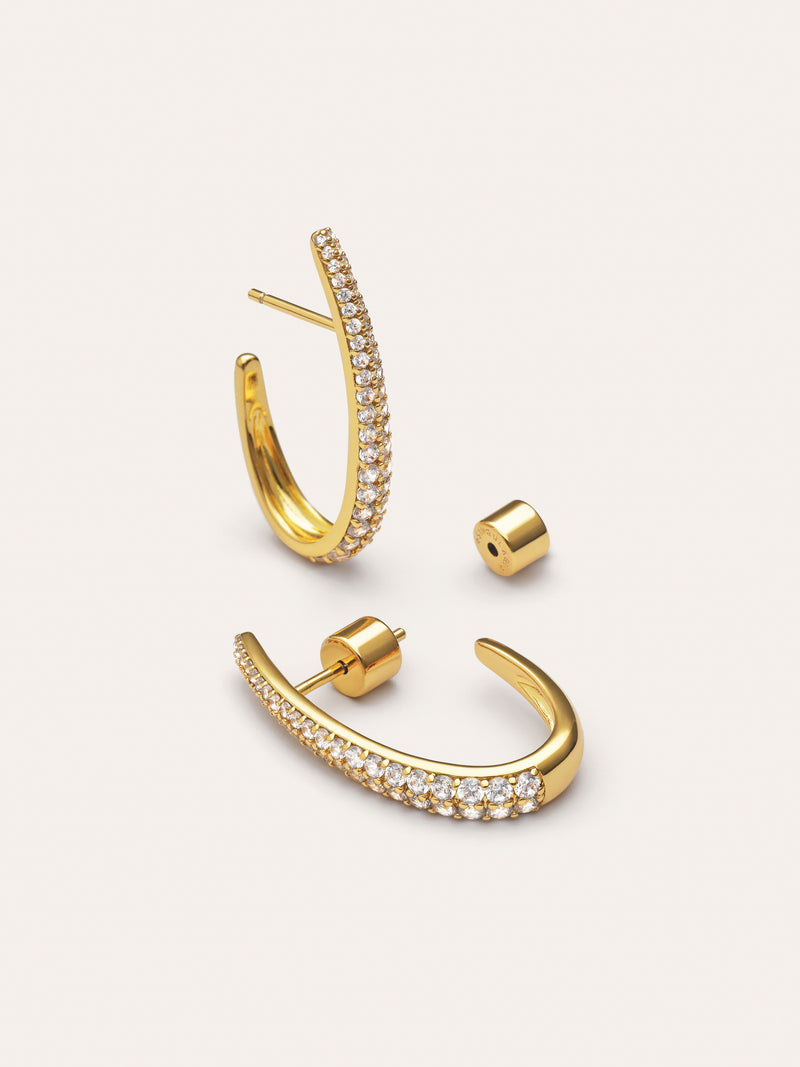 Aby Sparks Gold-Plated Hoop Earrings