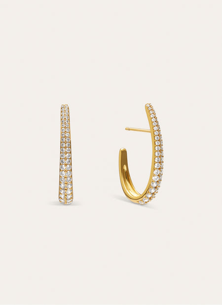 Aby Sparks Gold-Plated Hoop Earrings