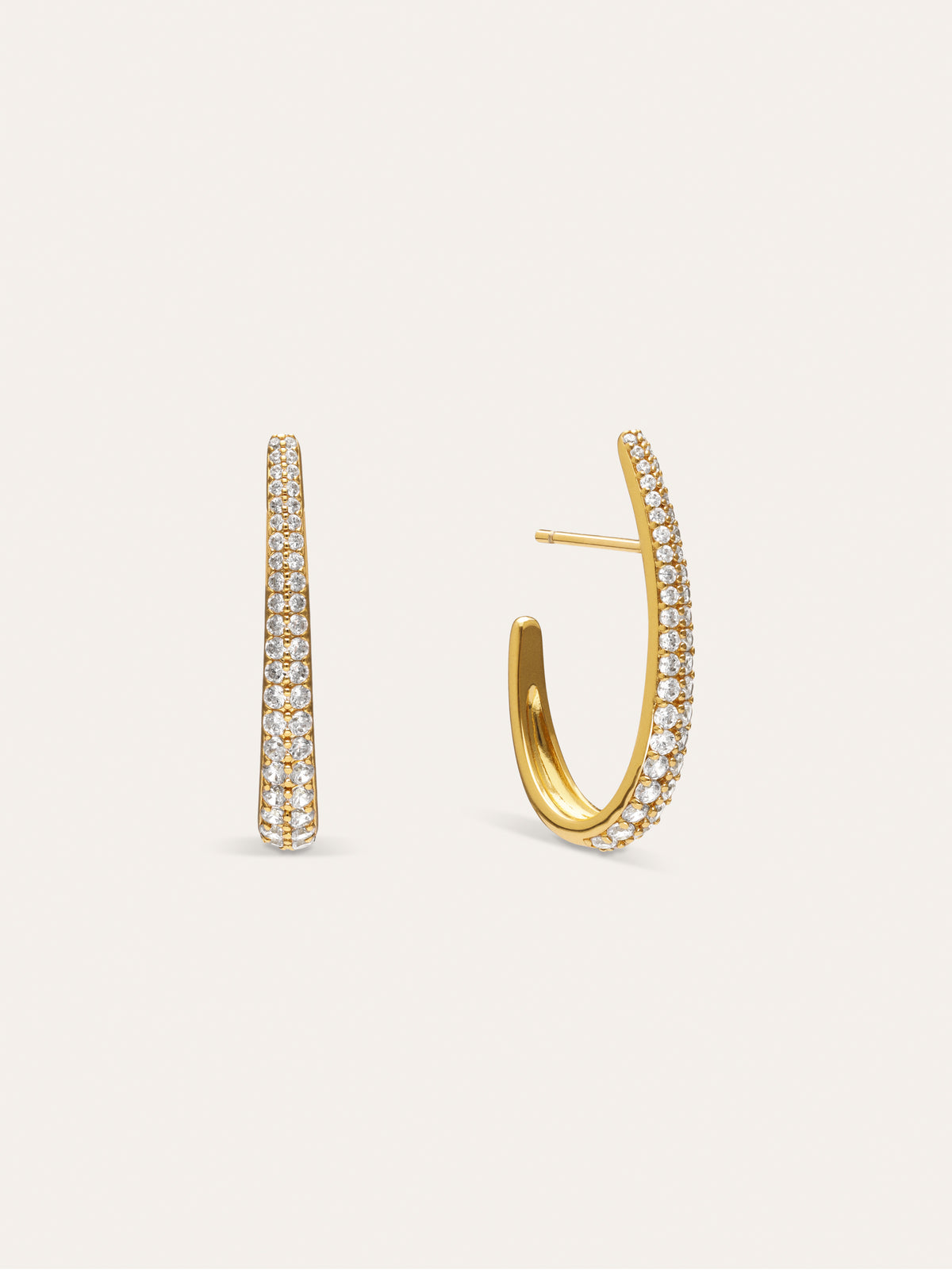 Aby Sparks Gold-Plated Hoop Earrings