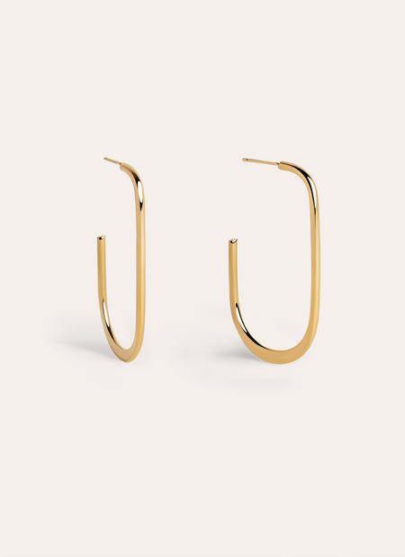 Abba Gold Hoop Earrings 