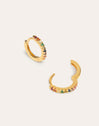 Boucles d'oreilles créoles Colors plaquées or