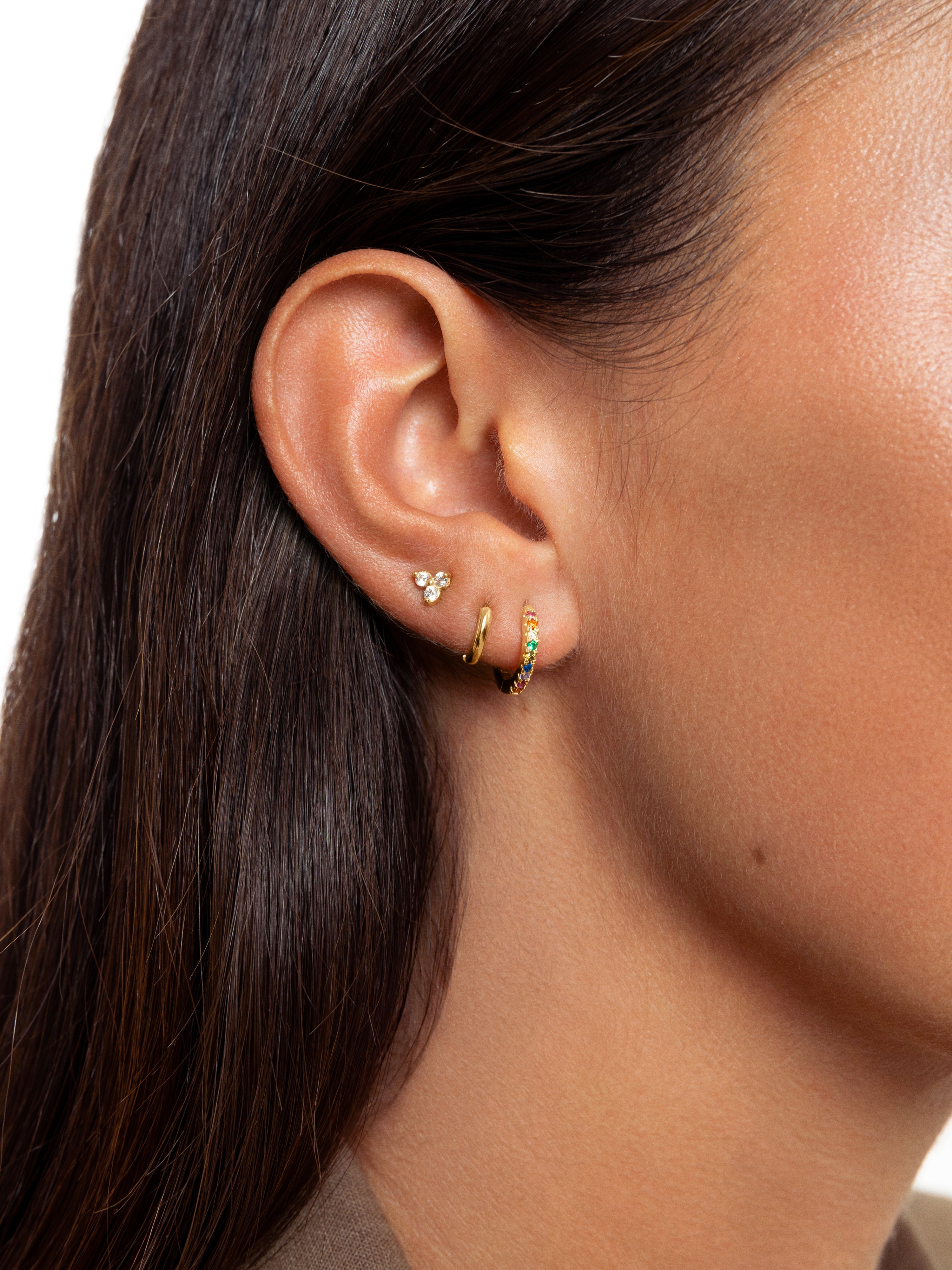 Klein 5 Gold Hoop Single Earring