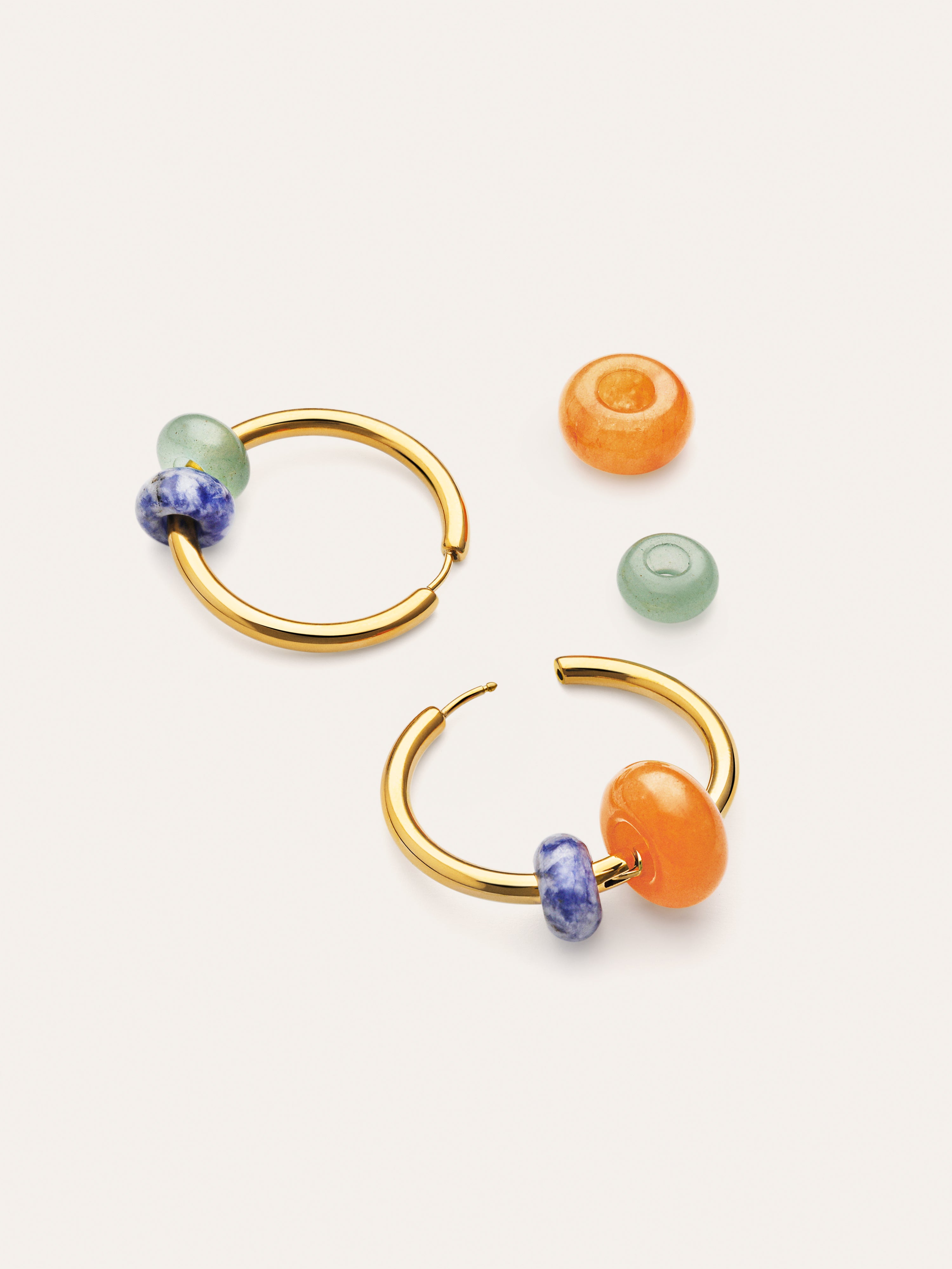 Pendientes Aro Carmen True Bomb Colors Acero Baño Oro