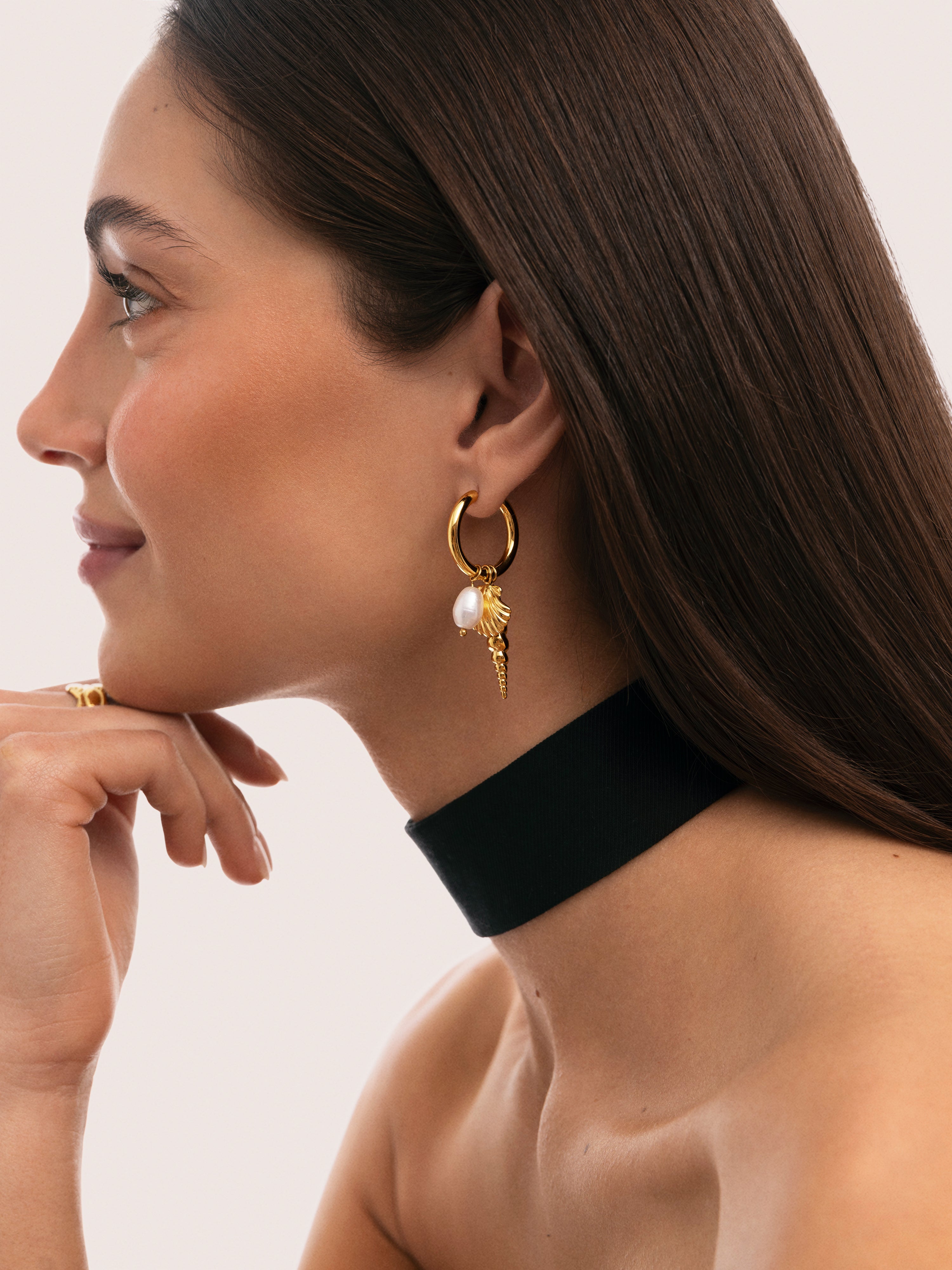 Creolen-Ohrringe Carmen True Mar Edelstahl mit 18kt Goldbeschichtung