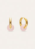 Boucles d'oreilles créoles Carmen True Rose en acier plaqué or
