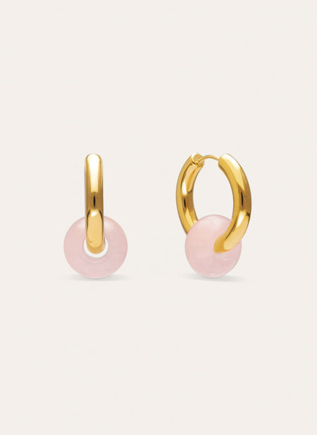 Carmen True Rose Creolen Ohrringe Edelstahl mit Goldbeschichtung