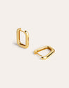 Mini Pipe Gold Hoop Earrings 