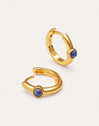 Imagen detalle de Alma Kyanite Gold-Plated Hoop Earrings