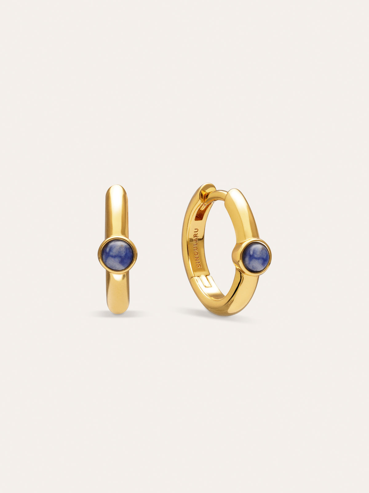 Alma Kyanite Gold-Plated Hoop Earrings