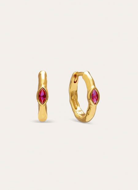 Alma Rose Gold-Plated Hoop Earrings