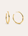  Bamboo Gold Hoop Earrings