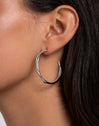 Bamboo Hoops Earrings 