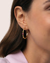 Boucles D’oreilles Créoles Rainbow Bubbles L Plaqué Or