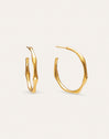 Brincos Argola Bamboo Aço Banhado a Ouro