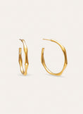 Boucles d'oreilles créoles Bamboo acier plaqué or