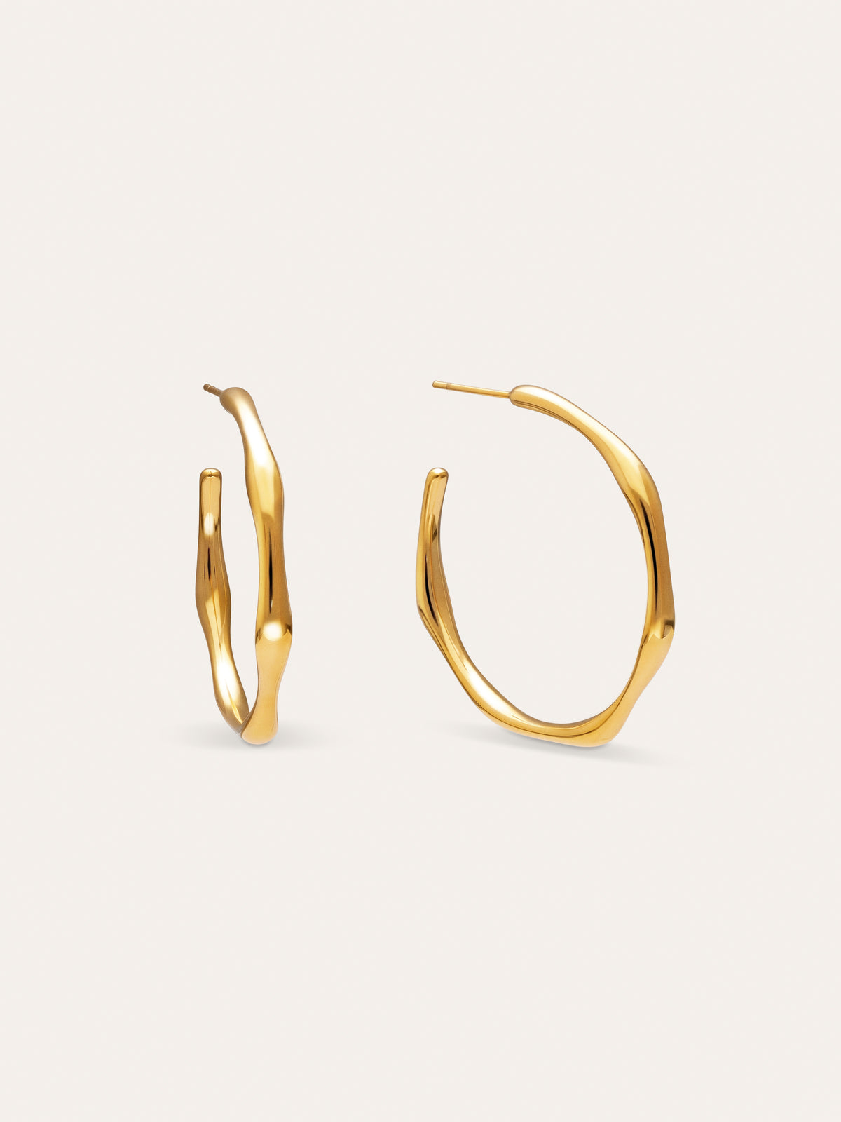 Brincos Argola Bamboo Aço Banhado a Ouro