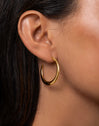 Boucles d'oreilles Créoles Cenit Acier Plaqué Or