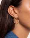 Boucles d'oreilles Créoles Cuore Acier Plaqué Or