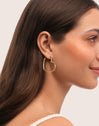 Boucles d'oreilles Créoles Cuore Acier Plaqué Or