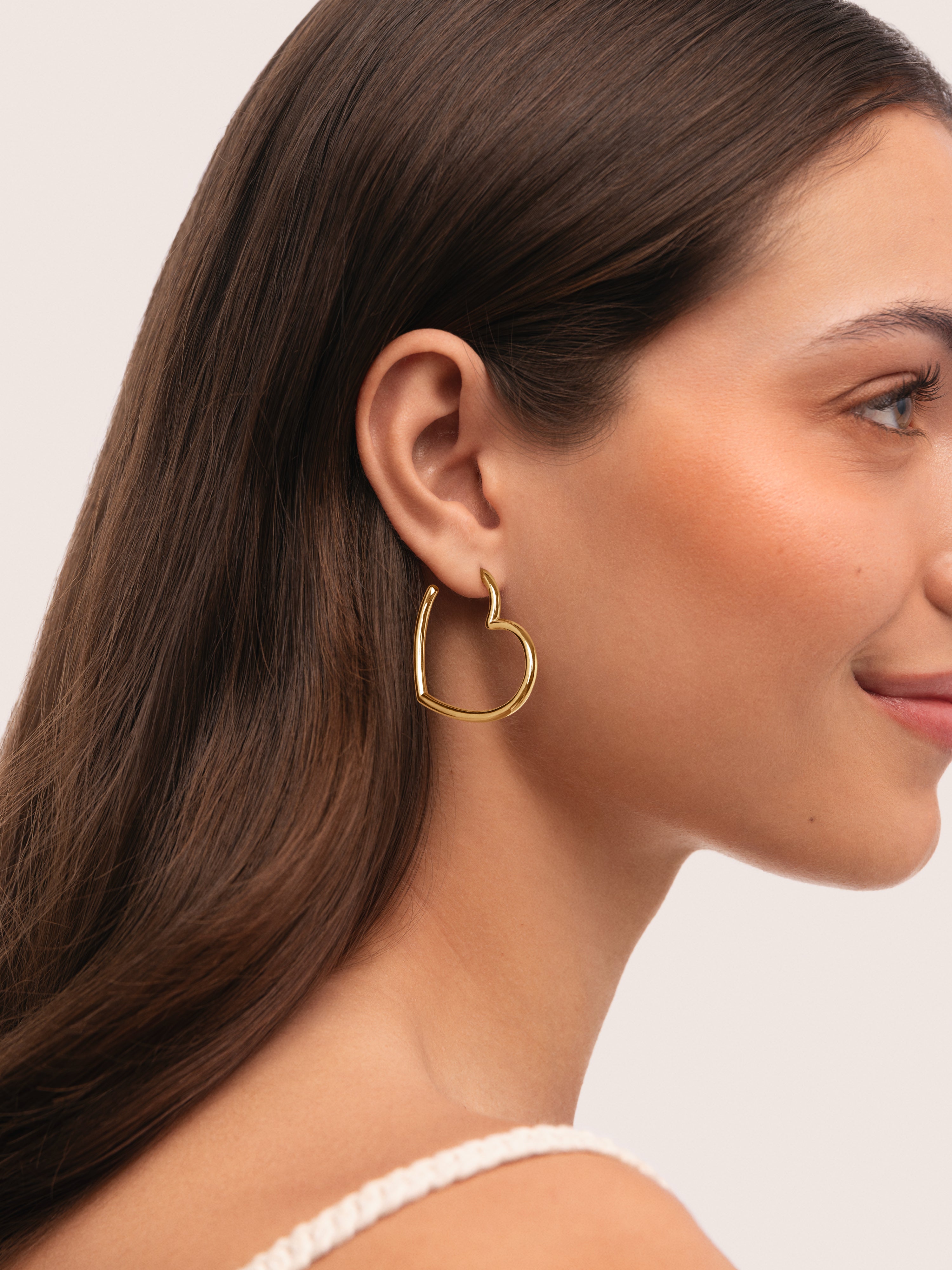 Boucles d'oreilles Créoles Cuore Acier Plaqué Or
