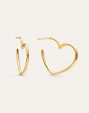 Boucles d'oreilles Créoles Cuore Acier Plaqué Or