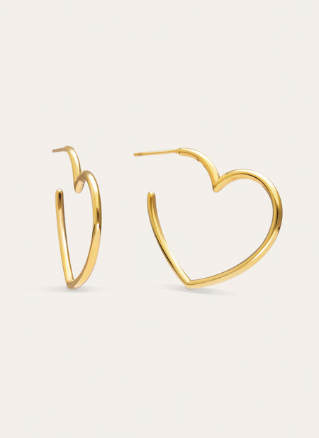 Boucles d'oreilles Créoles Cuore Acier Plaqué Or